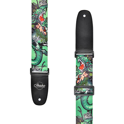 AMUMU Dragon Girl Guitar Strap -PC03P-GN